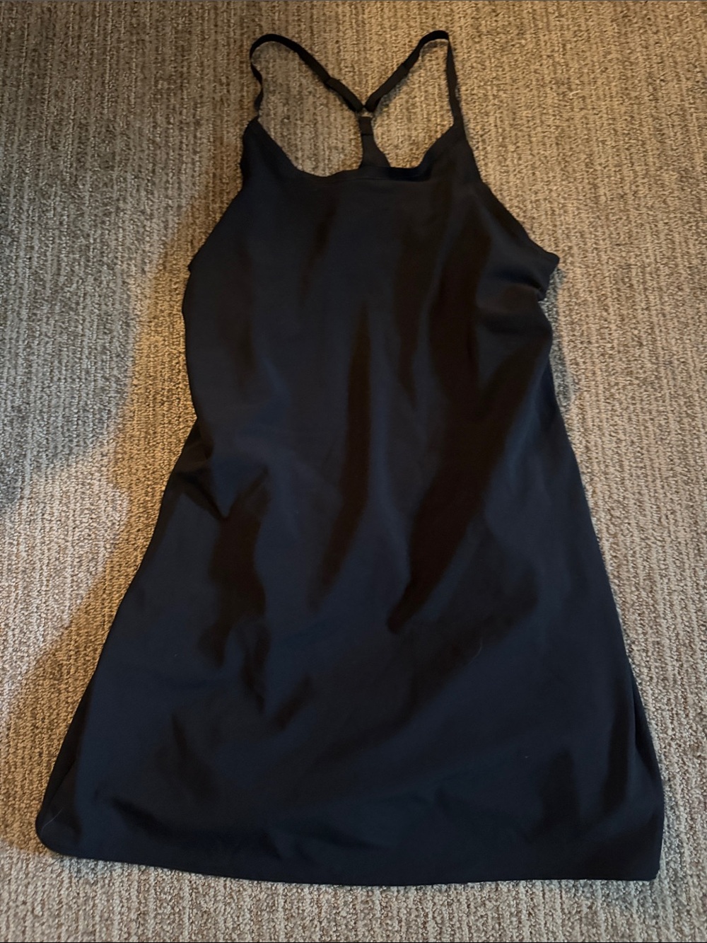 Outdoor Voices Black Racerback Slip Dress